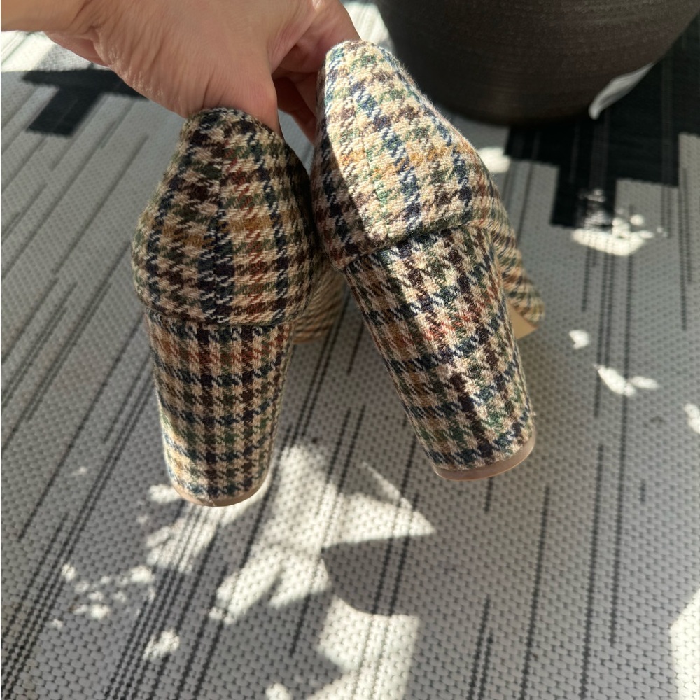 Kelly & Katie Elegant Plaid Heels with Crystal Embellishment size 8.5 - Picture 3 of 5